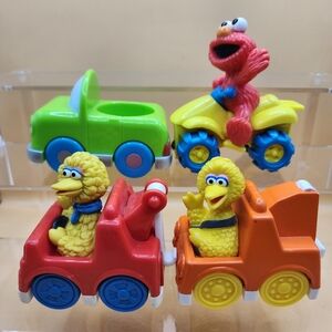 4 Sesame Street Toy Vehicles Big Bird Elmo Tyco 90s